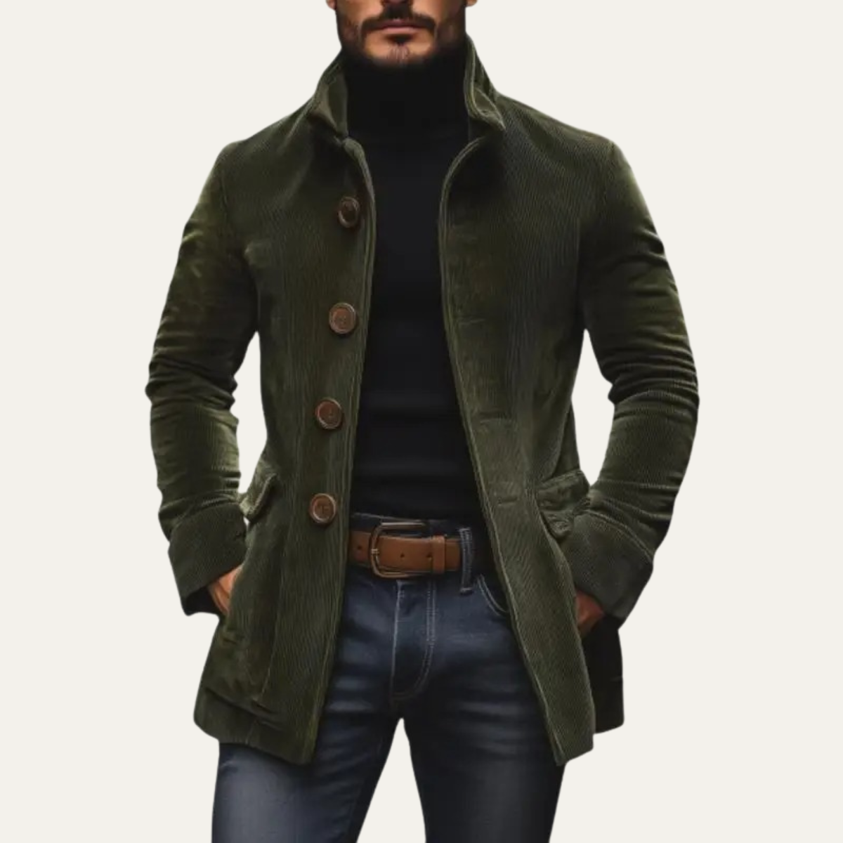 Classic Mens Retro Cotton Trench Coat