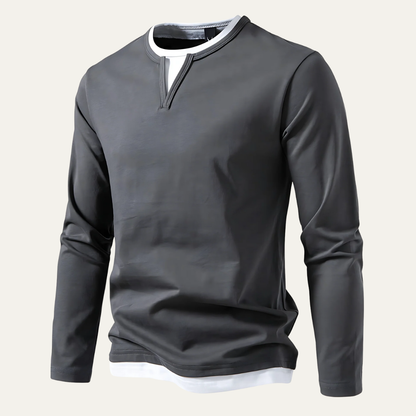 Men's Casual Crew Neck Knit Shirt