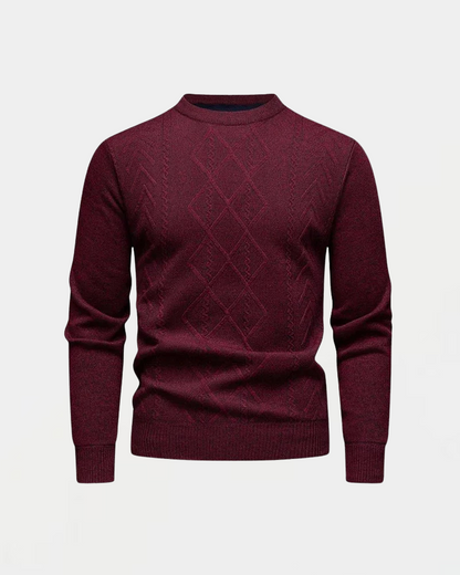 Classic Crew Neck Patterned Sweater