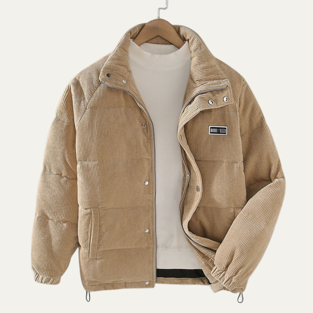 Warm Insulated Quilted Puffer Coat for Men