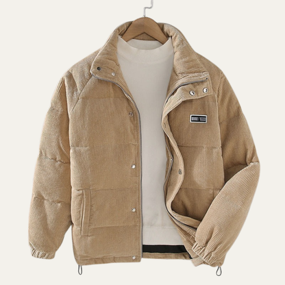 Warm Insulated Quilted Puffer Coat for Men
