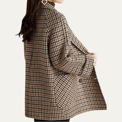 Timeless Houndstooth Trench Coat
