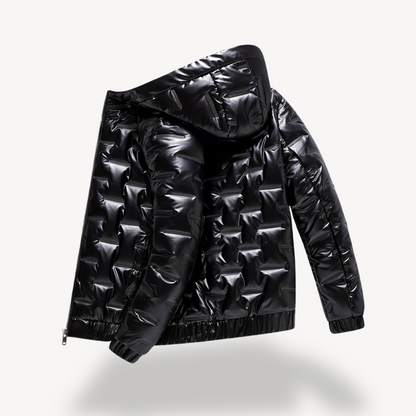 Men's Glossy Down Filled Parka Coat
