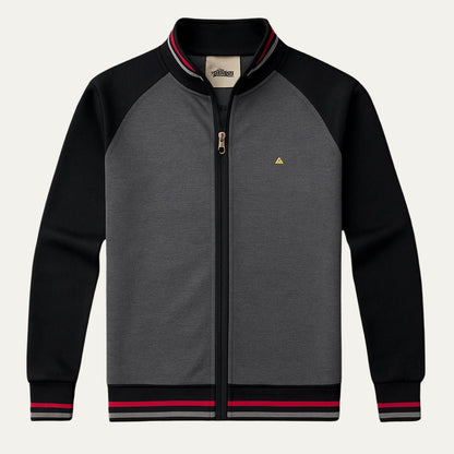 Men's Contrast Zip Up Sports Jacket