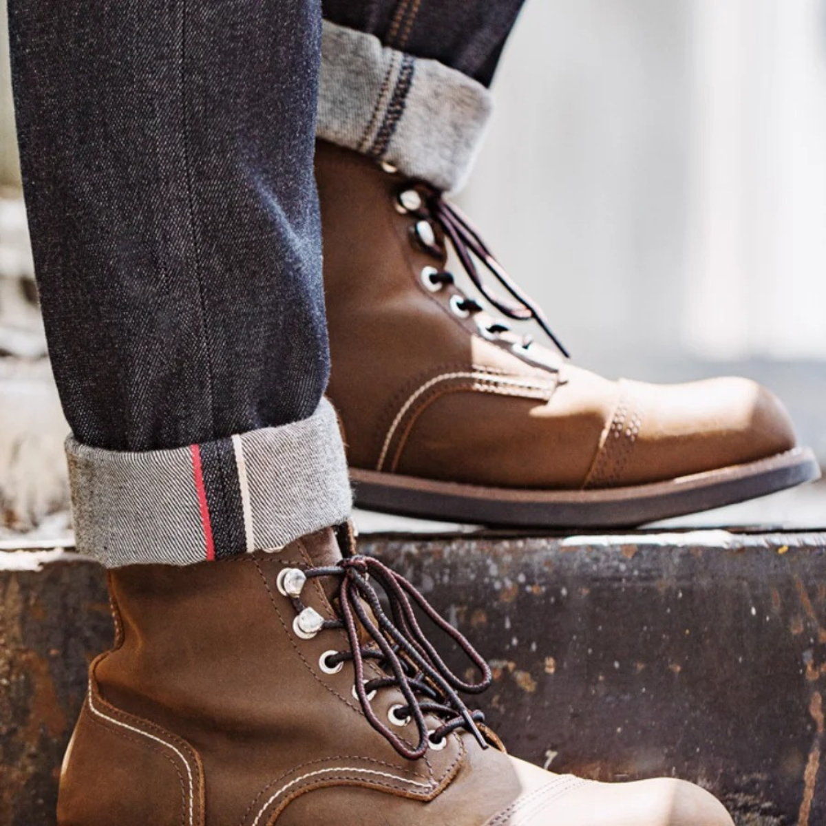Tough Black Leather Military Boots