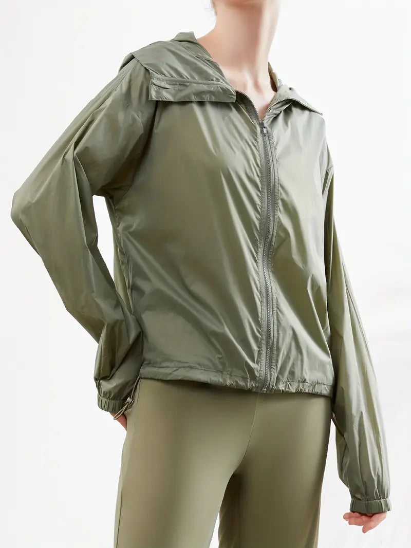 Rainproof Ladies Windbreaker Coat - OutfitLondon
