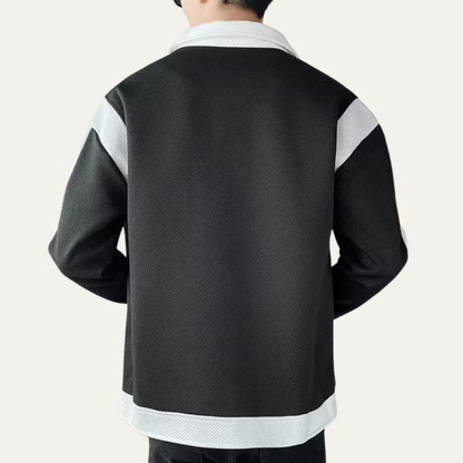 Men's Stylish Colorblock Varsity Jacket