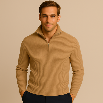 Warm Wool Quarter Zip Sweater