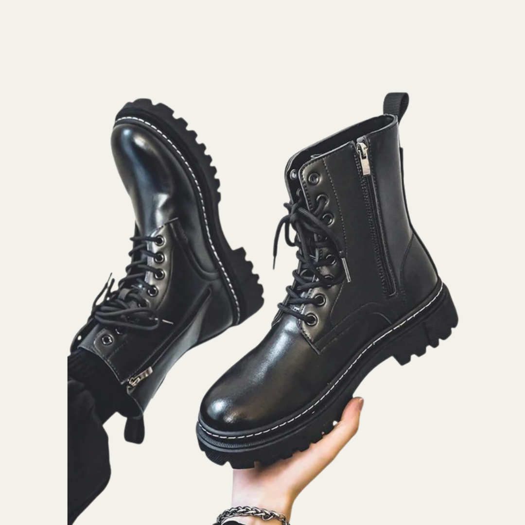 Tough Lace Up High Ankle Boots for Men - OutfitLondon