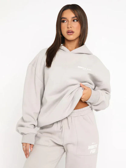 Pink Hoodie and Sweatpants Set for Women