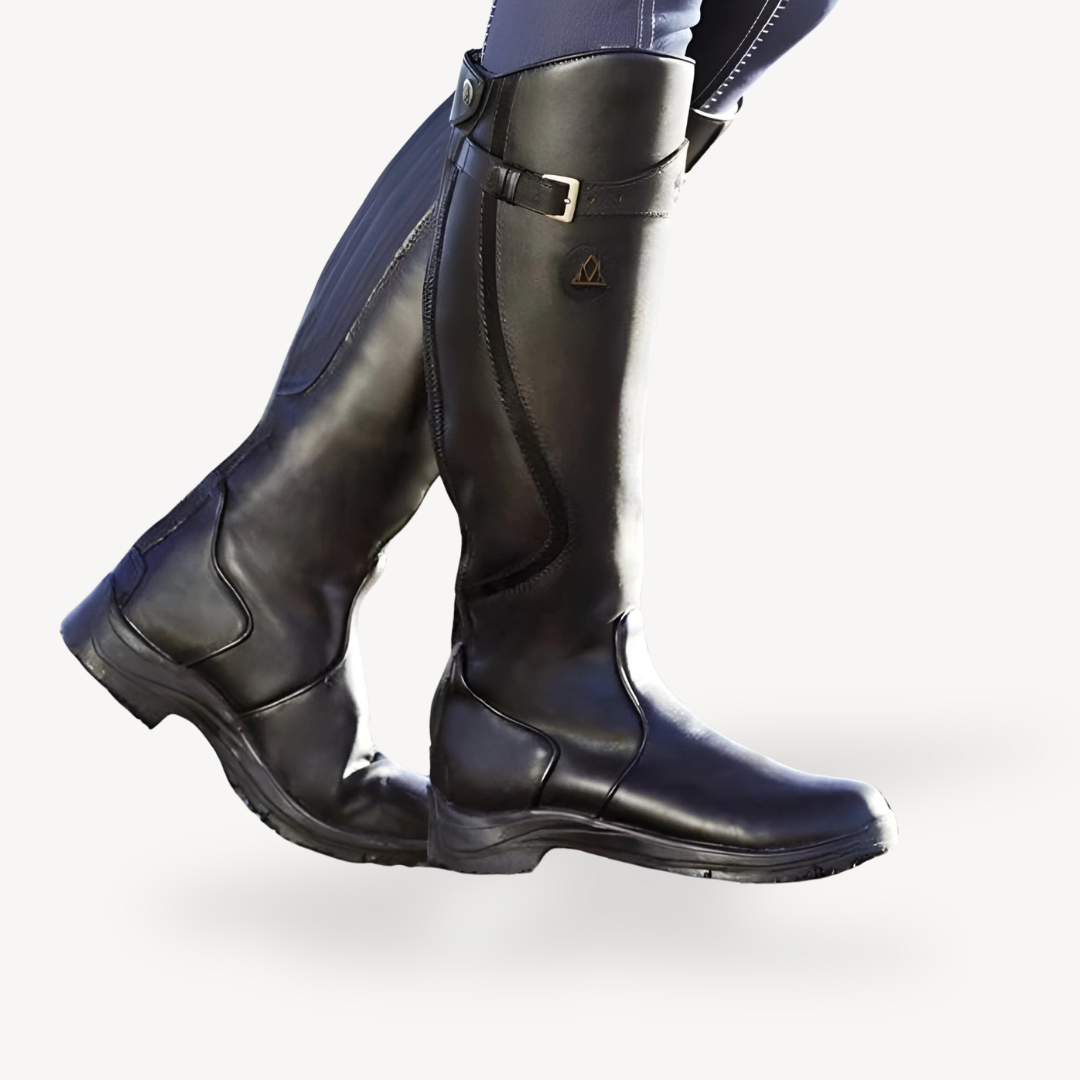 Comfortable Faux Leather Equestrian Boots for Women