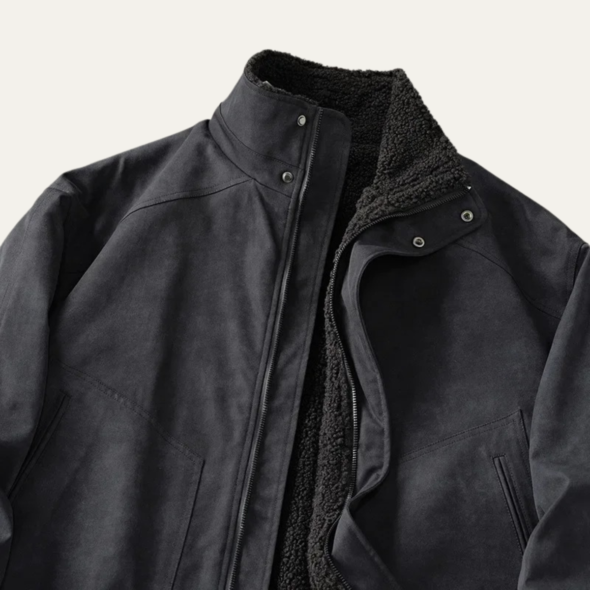 Classic Men's Thermal Suede Leather Jacket