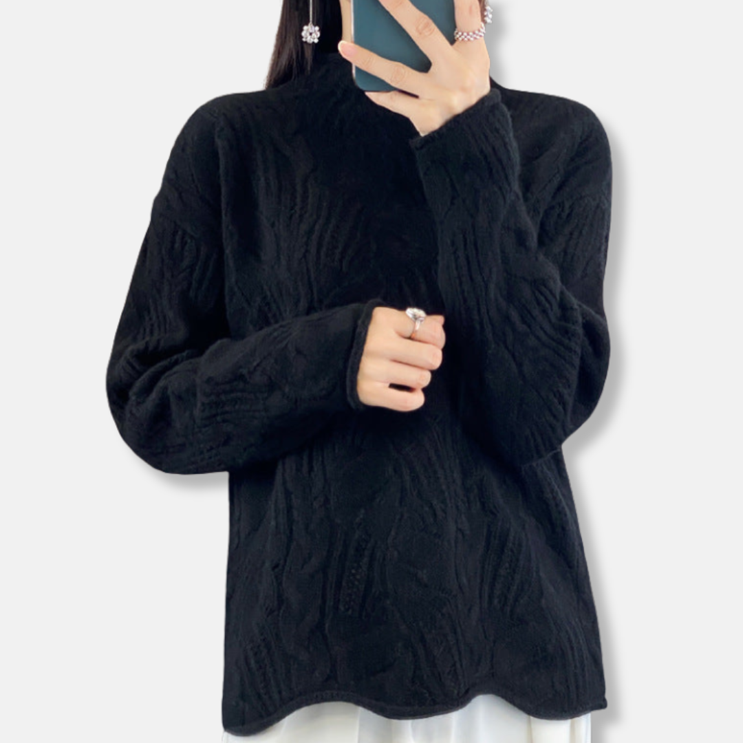 Cozy Women's Open Knit Long Sleeve Sweater