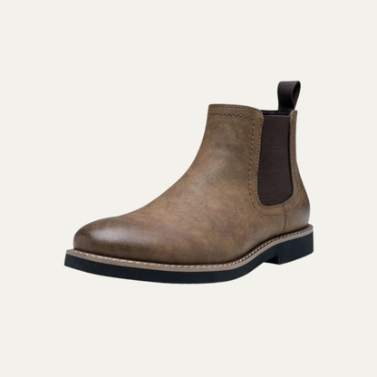 Men's Black Leather Chelsea Ankle Boot