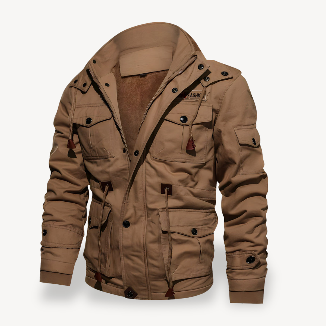 Warm Waterproof Mens Parka Coat with Pockets - OutfitLondon