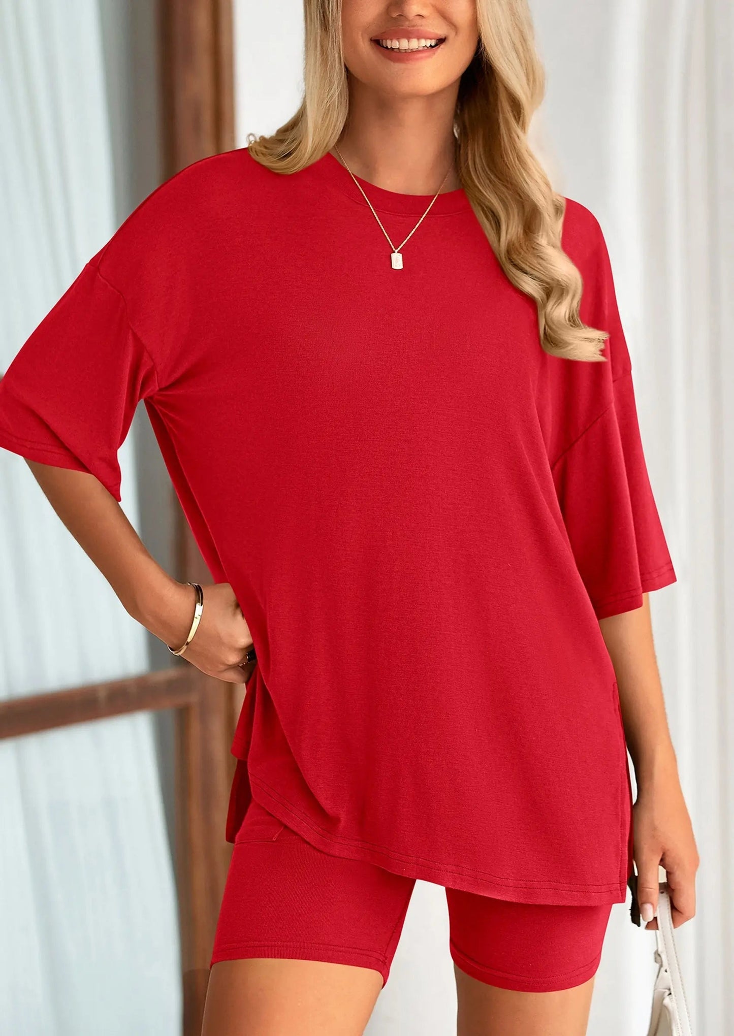Comfy Summer Shorts Sleeveless Tank Two Piece Outfit
