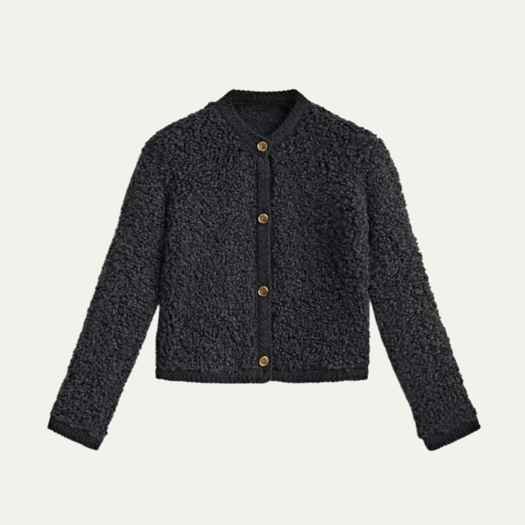 Soft Women's Short Puffy Jacket Cardigan - OutfitLondon