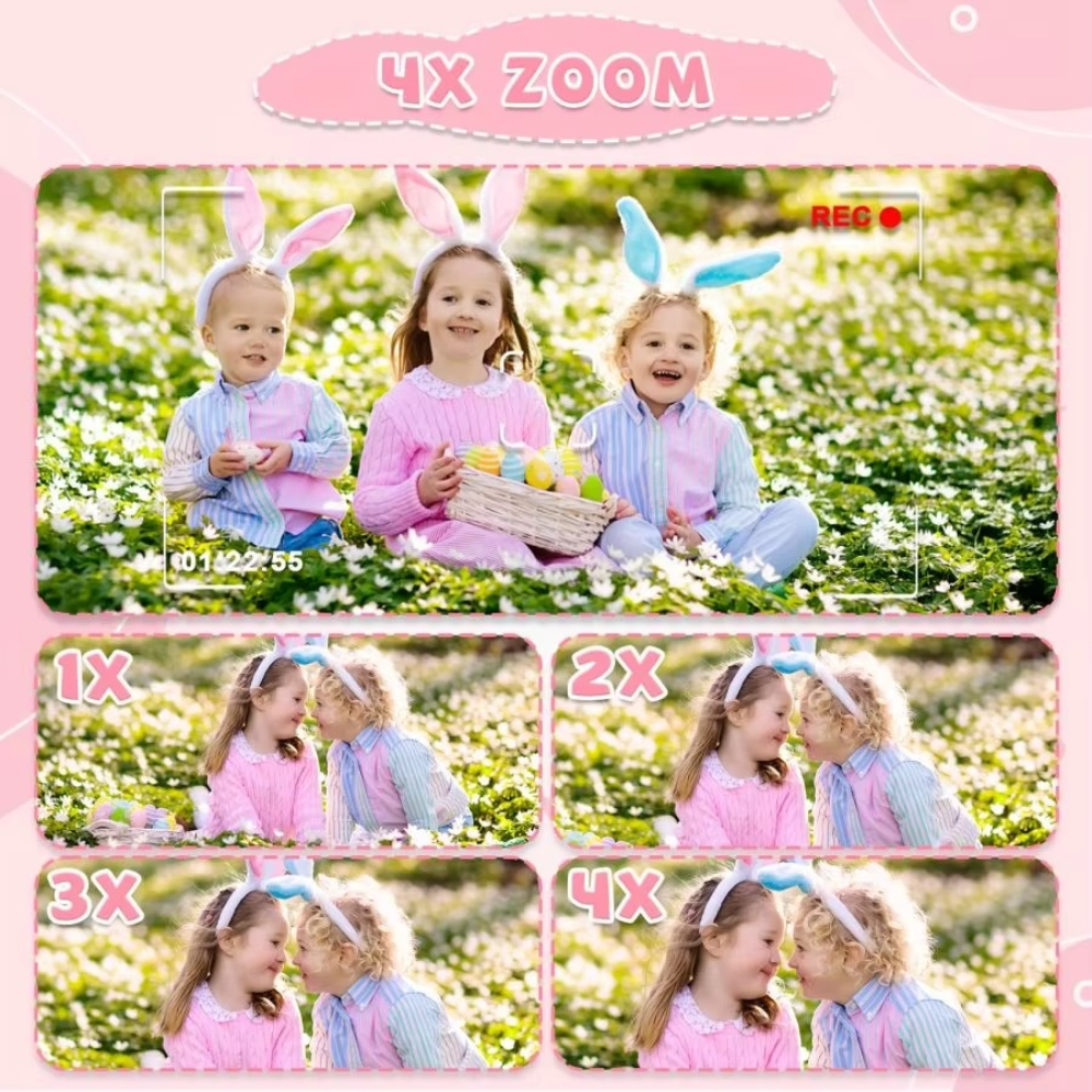 Fun Kids Digital Camera with 32GB Rechargeable Battery