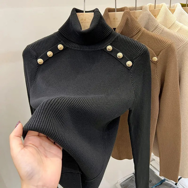 Soft Women's Relaxed Fit Turtleneck Jumper