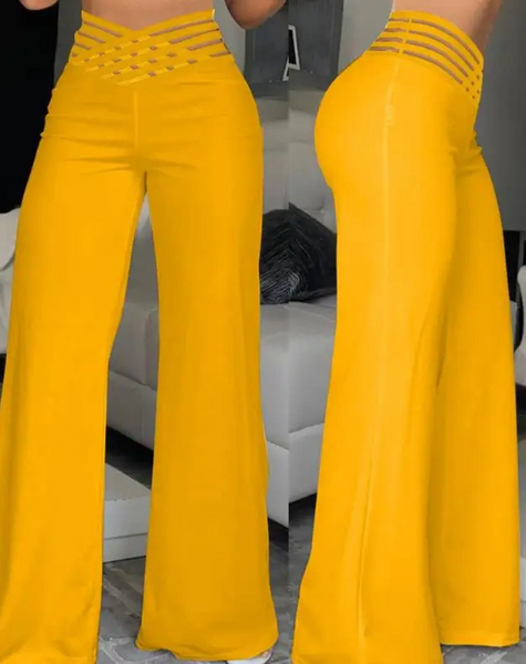 Women's Soft High Waist Flare Leg Pants