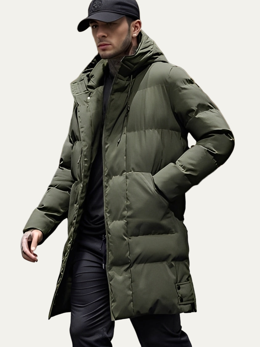 Men's Large Padded Down Filled Winter Parka