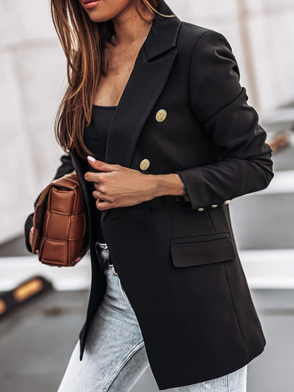 Classic Double Button Business Blazer - OutfitLondon