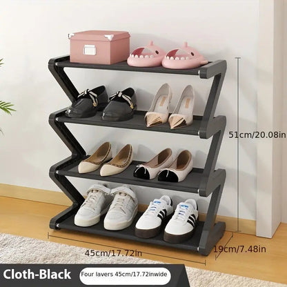 Space Saving 4-Tier Stackable Shoe Organizer