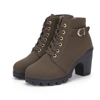 Sexy High Heel Lace-Up Ankle Boots for Women