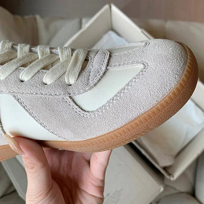 White Leather Low Top Sneakers Shoes