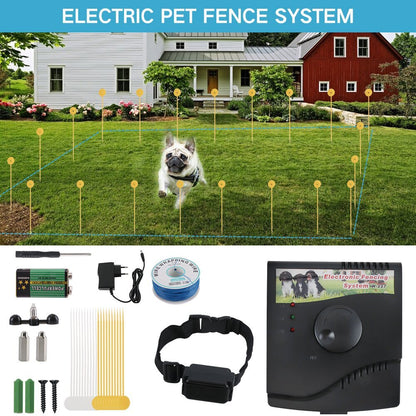 New Electric Dog Fence Waterproof Dog Training Collar Sound Shocked Collar Electronic Pet Fence Containment System for 1/2/3 Dog