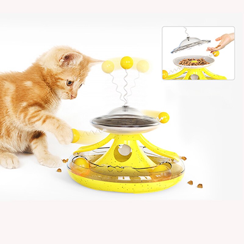 Turntable Cat Toy Puzzle Leakage Food Toy for Cats