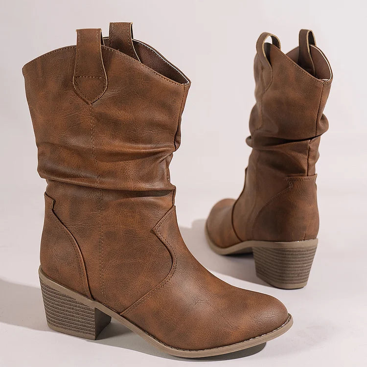 Stylish Ladies Cowboy Ankle Boots