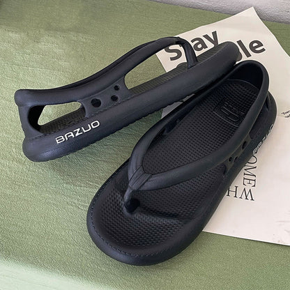 New couple solid color thong sandals (Unisex )