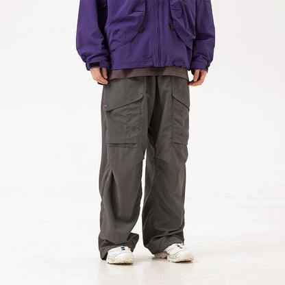 Men's Casual Loose-Fit Cotton Cargo Pants