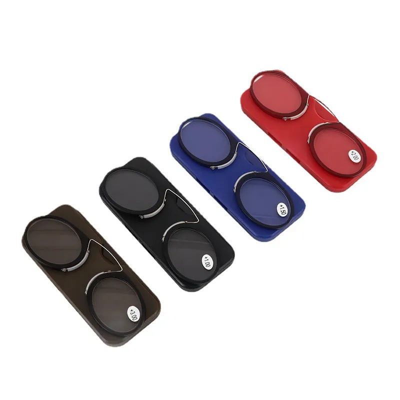 Ultra Thin Reading Glasses With Case On Phone Portable
