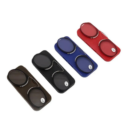 Ultra Thin Reading Glasses With Case On Phone Portable