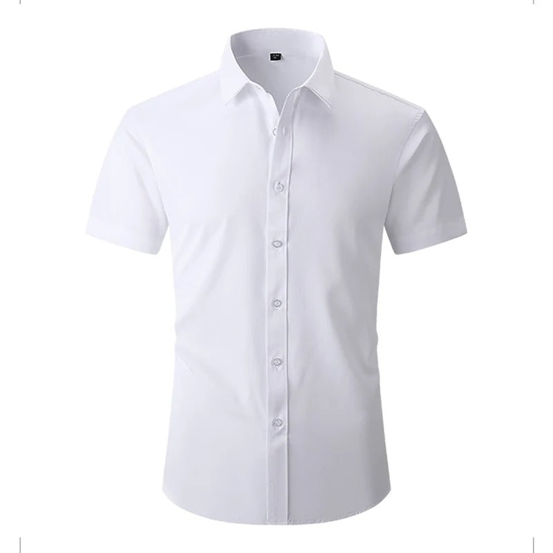 Classic Slim Fit Short Sleeve Shirt - OutfitLondon