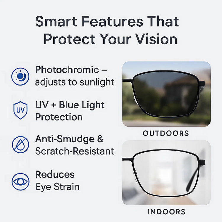 Progressive Multifocal Glasses for Clear Vision - German Intelligent Design for Everyday Use