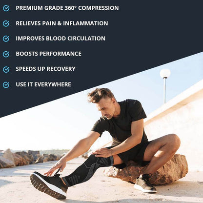 Leg Compression Sleeve, Knee Stabilizer Brace for Pain Relief