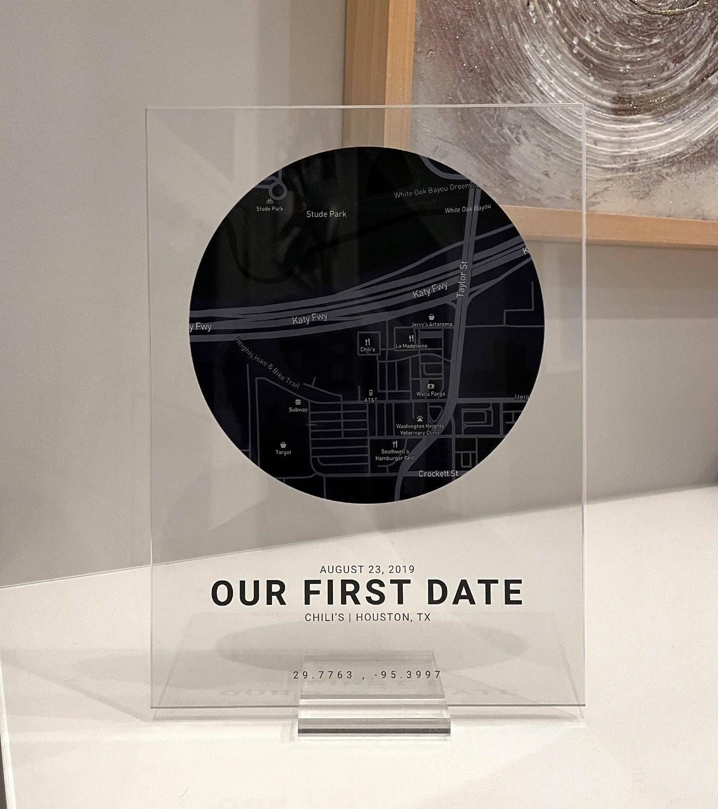 Personalized Map Plaque