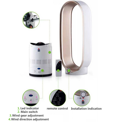 Bladeless Tower Fan Bladeless Oscillating Tower Fan With Remote Control
