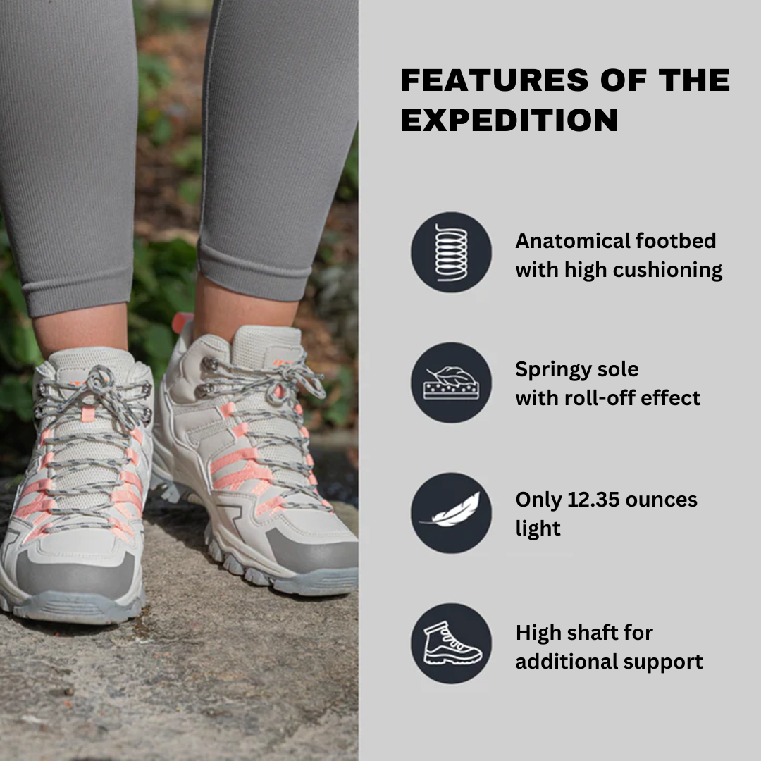 Lightweight Orthopedic Outdoor & Hiking Boots with Cushioned Soles