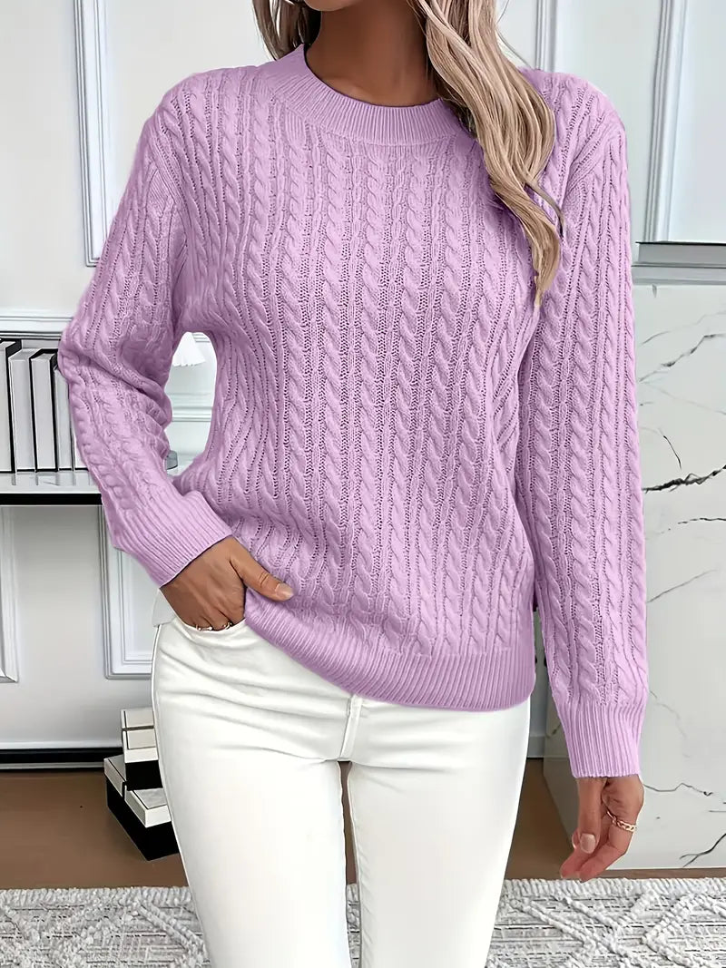 Soft Ladies Cable Knit Winter Sweater