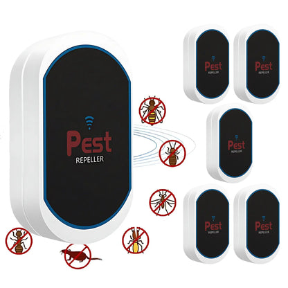 Multifunctional Ultrasonic Silent Electronic Pest Repeller - Repels Mosquitoes, Cockroaches, Spiders, Bats
