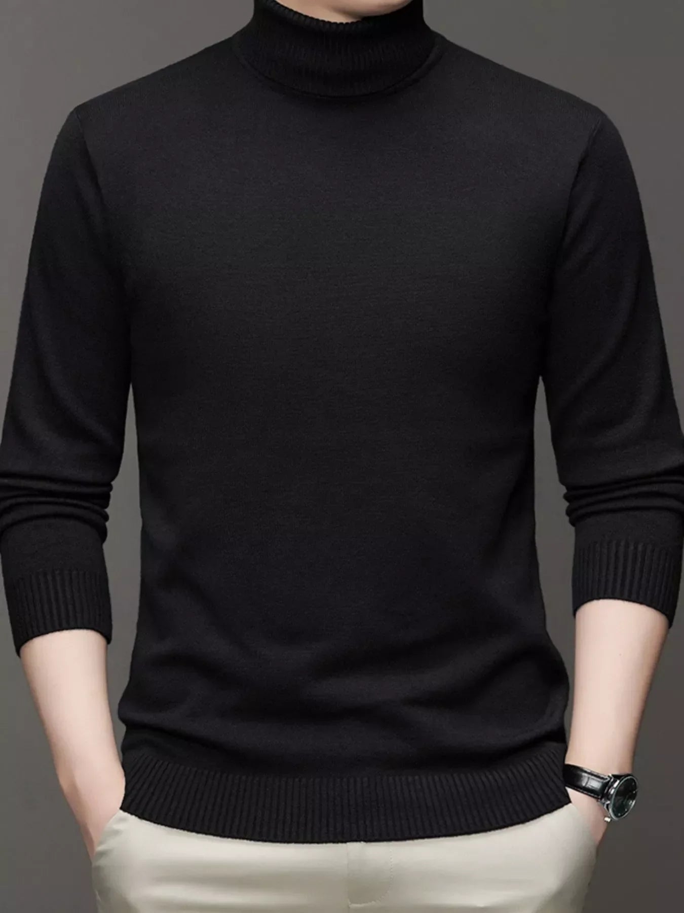 Big Size Crew Neck Knitted Jumper