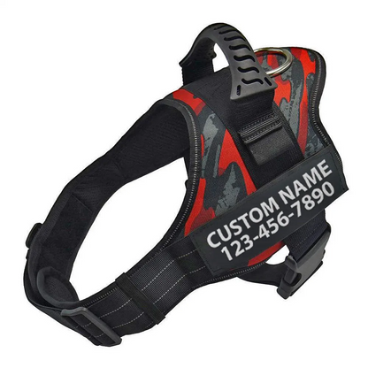 Personalised Dog Harness Strong No Pull Premium Custom Name Reflective Vest