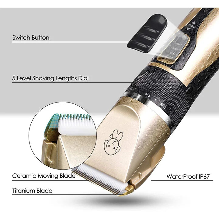 Low Noise Cordless Pet Grooming Clippers for Dogs