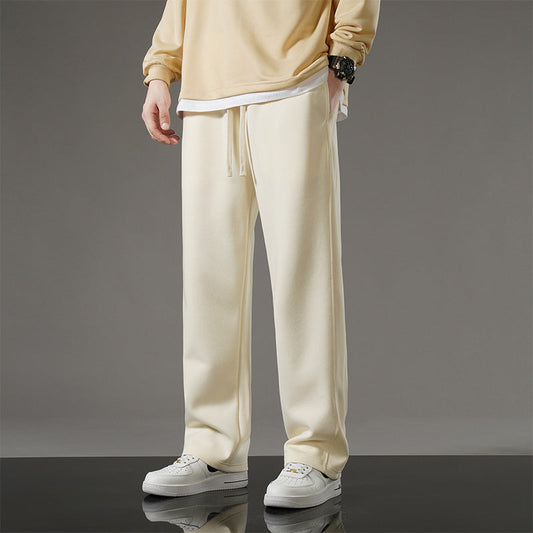 Men's Casual Flat Front Cotton Trousers