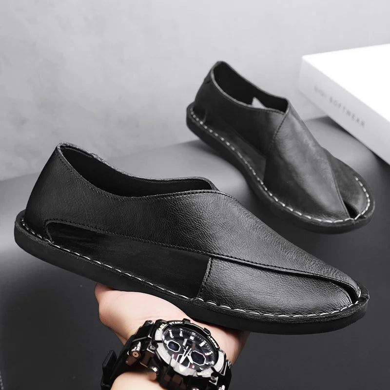 Zealbonn Calfskin Crossover Sandals