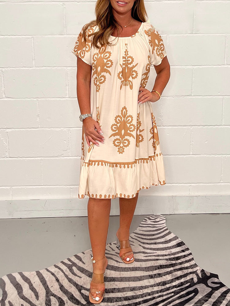 Pretty Floral Summer Dress for Ladies